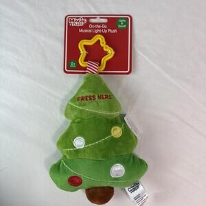 Infant Baby 8" Musical Light-Up Christmas Tree Plush Toy with Travel Hook